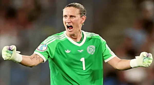 Germany's goalkeeper Ann-Katrin Berger